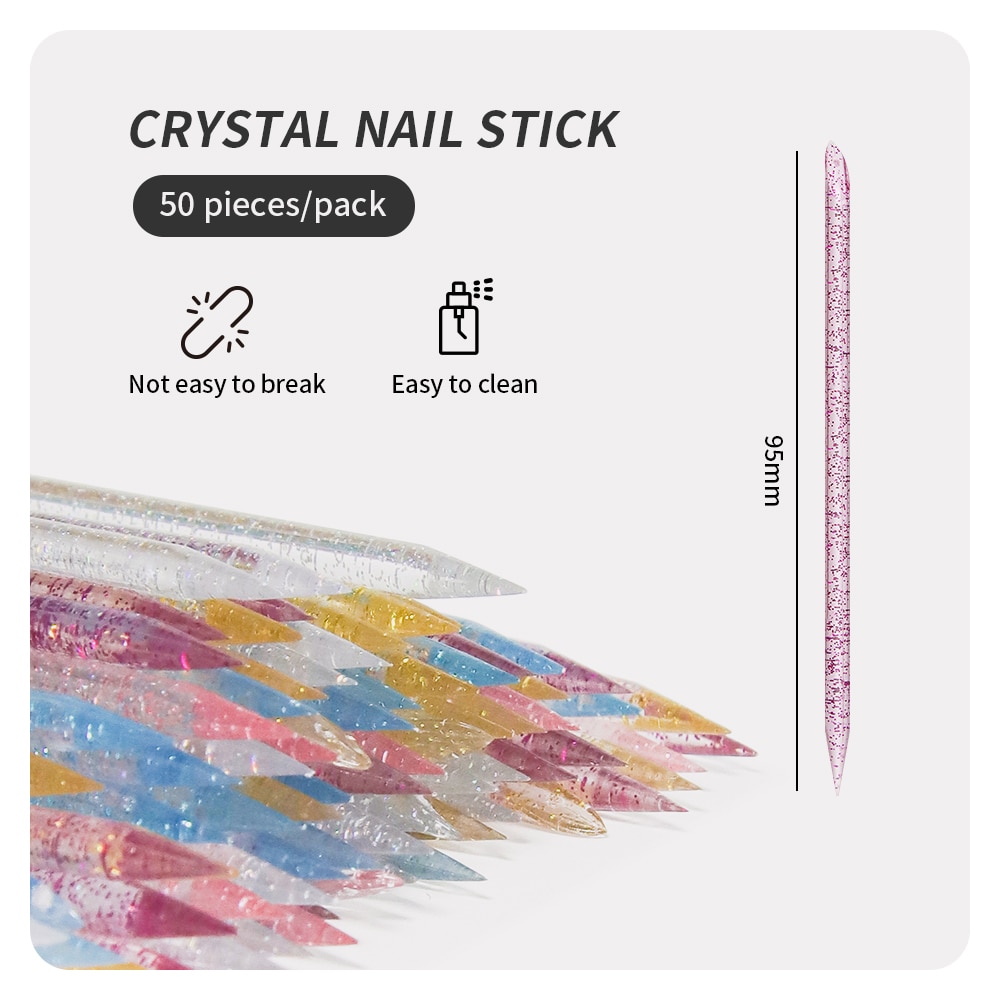 Crystal Press Tool - Poussoir à cuticules en cristal, 50