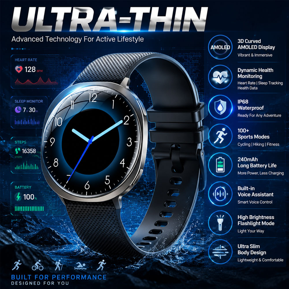 Smartwatch Health Watches For Men - Nouvelle montre connectée avec suivi de