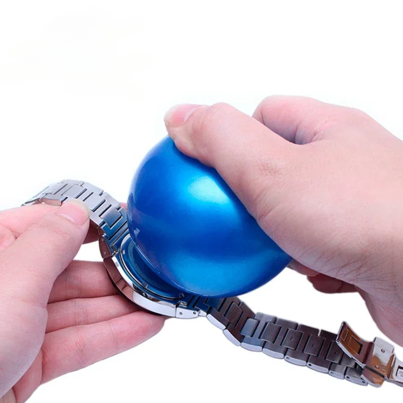 Crystal Press Tool - Boîtier de montre boule ouverte bleue,