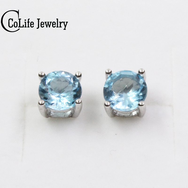 Vs Smartwatch - Boucles d'oreilles simples en topaze naturelle