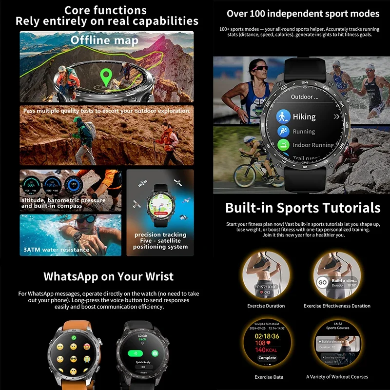 Montre connectée pour hommes,  - Smartwatch Watches For Men With Gps avis et prix