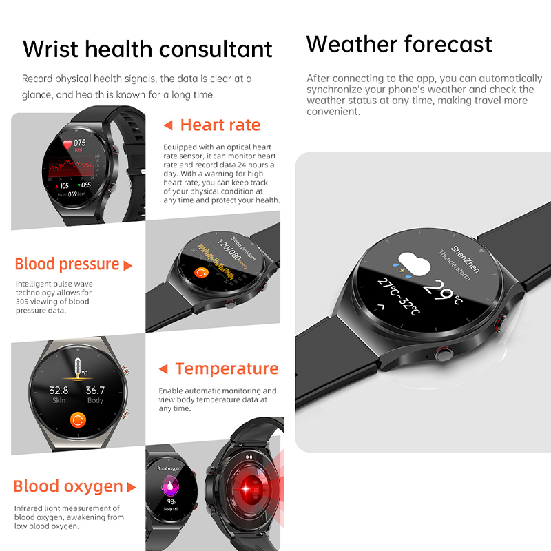 Montre connectée GEJIAN avec é - Smartwatch Health Watches For Men avis et prix