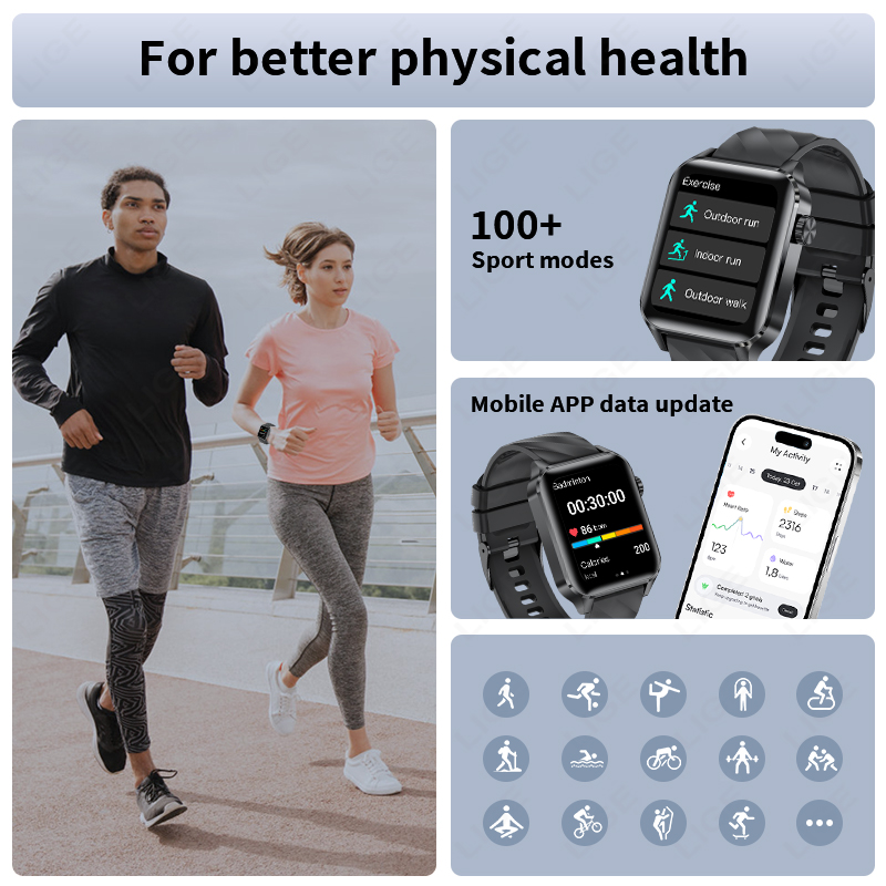 LIGE – montre connectée pour f - Smartwatch Iphone Watches For Women avis et prix