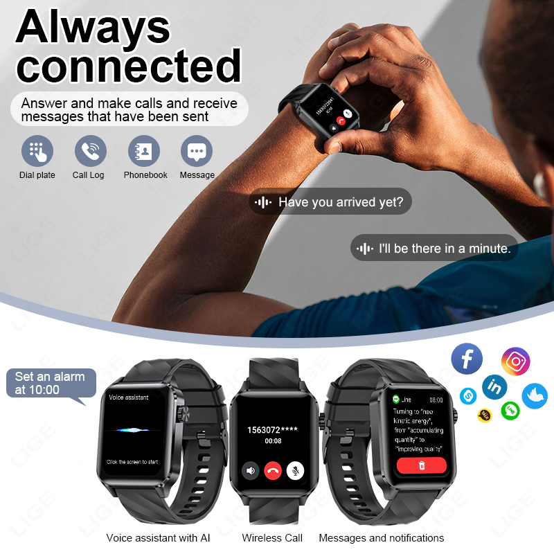 LIGE – montre connectée pour f - Smartwatch Iphone Watches For Women avis et prix